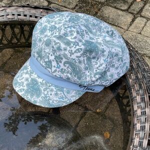 Prana Blue Paisley Cabbie Cap